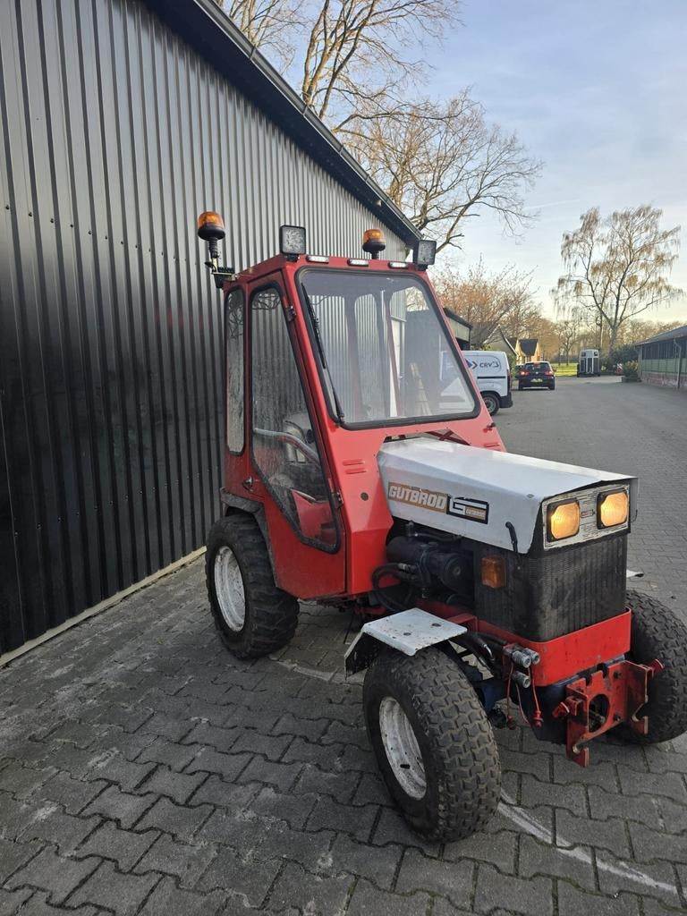 Mooie tuin trekker met veegmachine en voertuigen, Ophalen of Verzenden, Gebruikt