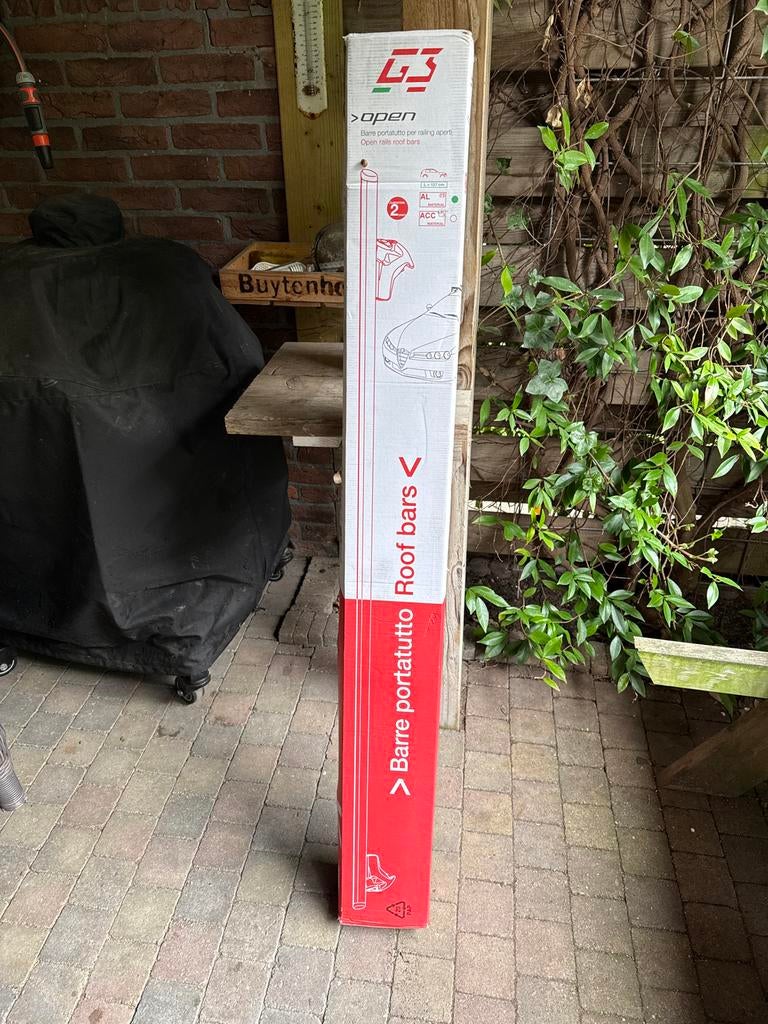 G3 Open dakrail dakdragers 127 cm, Ophalen, Zo goed als nieuw