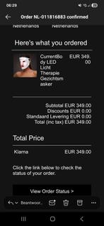 CurrentBody LED Licht Therapie Gezichtsmasker, Ophalen of Verzenden, Zo goed als nieuw, Gehele gezicht, Verzorging