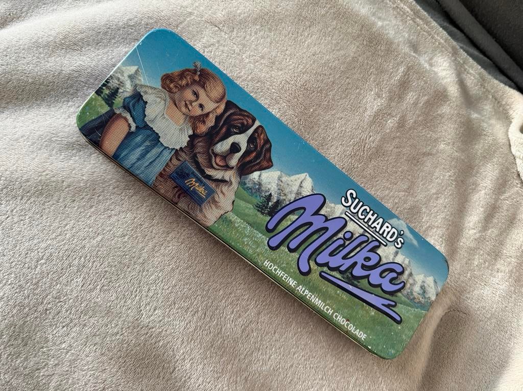 Oude doos milka chocolade, Ophalen of Verzenden