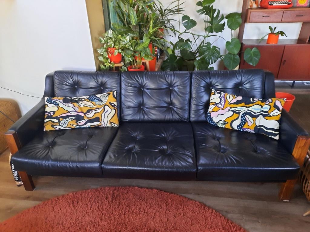Vintage bank en 2 fauteuils in mooie staat, Ophalen, Gebruikt, Overige maten, Vintage