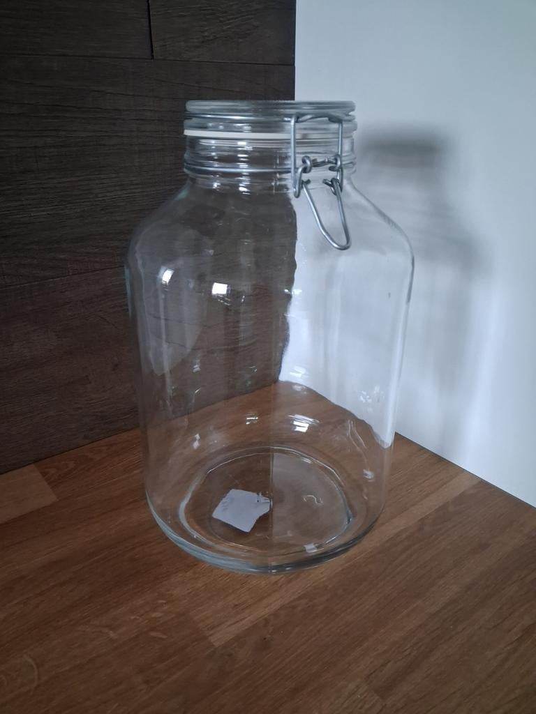 Grote glazen weckpot / voorraadpot - 467 cl, 27 cm hoog, Ophalen of Verzenden