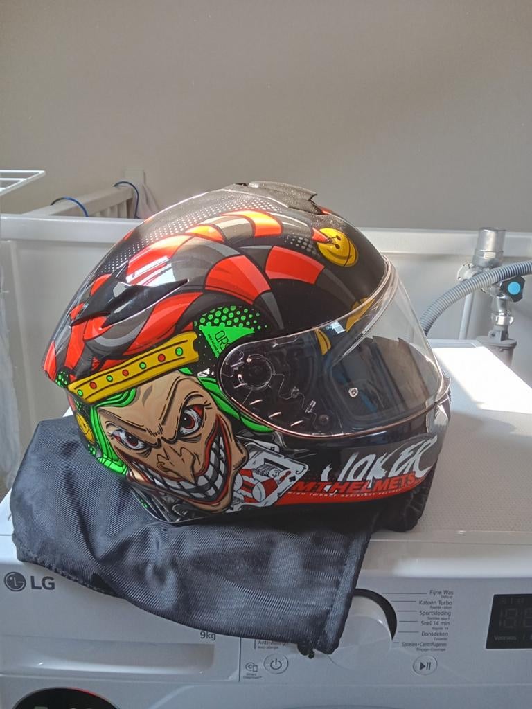 Motorhelm met Joker design, ongedragen, Ophalen of Verzenden