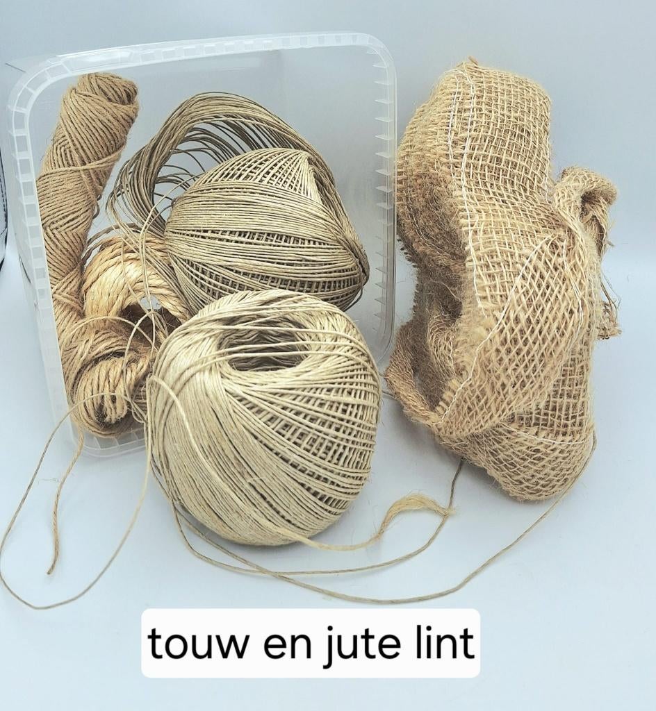 Bundel Touw en Jute lint, Overige thema's, Beige, Ophalen of Verzenden, Zo goed als nieuw
