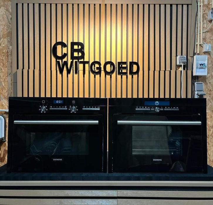 Luxe Siemens set combi oven magnetron en combi stoomoven, Zo goed als nieuw, Oven met grill, Inbouw, 45 tot 60 cm