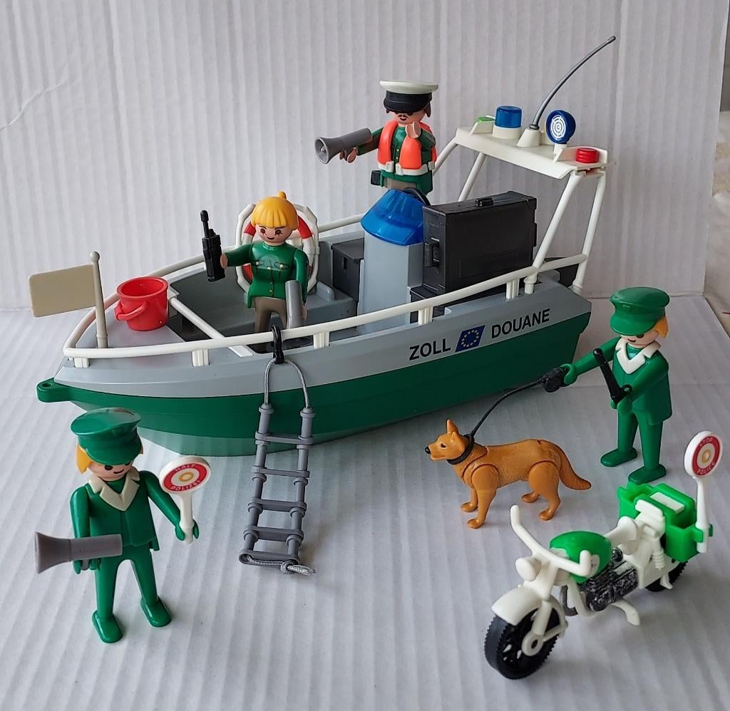 Playmobil Douane boot uit 2005 met bemanning, Ophalen of Verzenden, Gebruikt, Complete set
