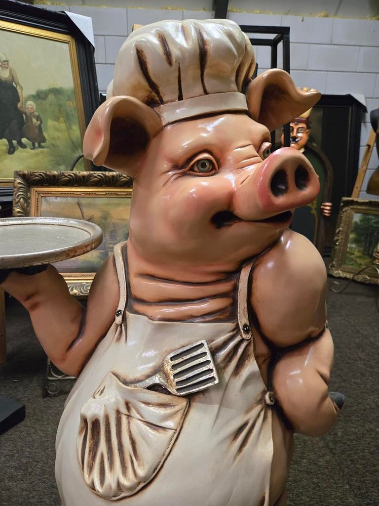 Grote Varken Butler Beeld - Unieke Decoratie, Verzamelen, Ophalen of Verzenden, Nieuw, Dier