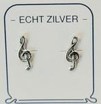 Muzieksleutel oorknopjes zilver nieuw, Ophalen of Verzenden, Nieuw