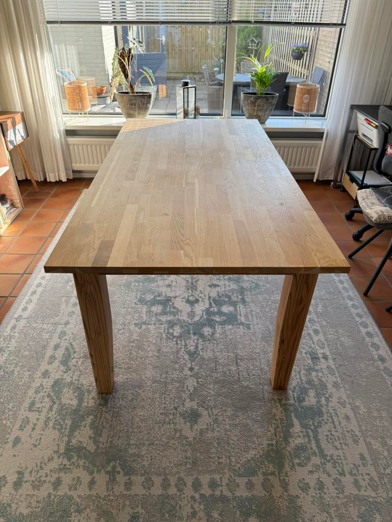 Eiken houten eetkamer tafel 180x90cm, Huis en Inrichting, Tafels | Eettafels, Eikenhout, Zo goed als nieuw, Vijf personen of meer