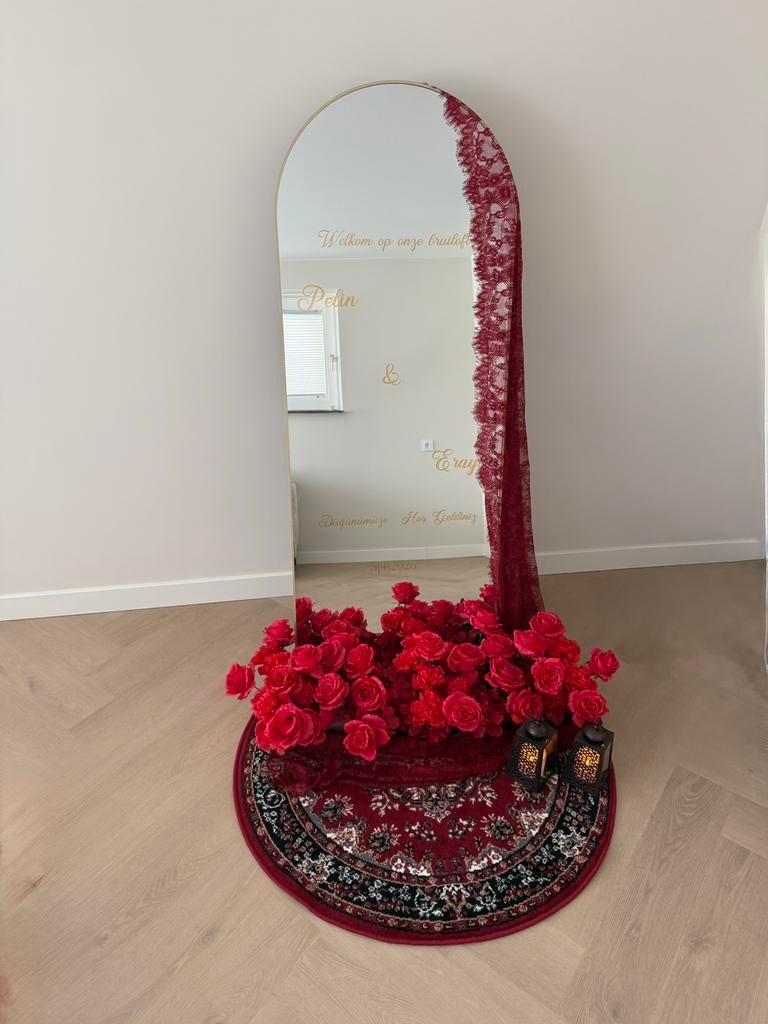 TE HUUR welkomstspiegel, welkomstbord, welkomspiegel HENNA ️, Huis en Inrichting, Minder dan 50 cm, Ophalen of Verzenden, Zo goed als nieuw