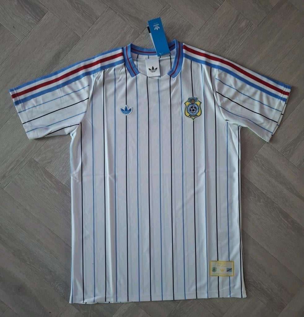Retro voetbalshirt | Adidas Terrace Icons Congo, Maat L, Ophalen of Verzenden, Zo goed als nieuw, Buitenlandse clubs, Shirt