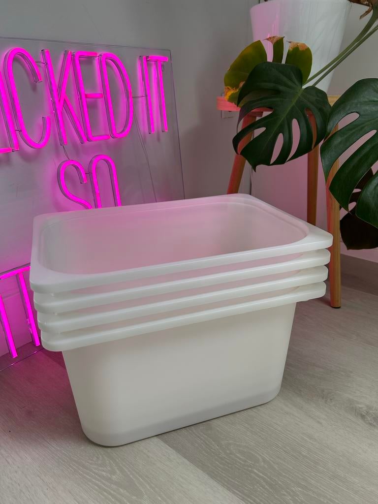 4 witte bakken voor Trofast  IKEA kast, Ophalen of Verzenden, Zo goed als nieuw