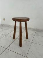 Vintage driepoot kruk Brutalist design, Ophalen of Verzenden, Gebruikt, Hout