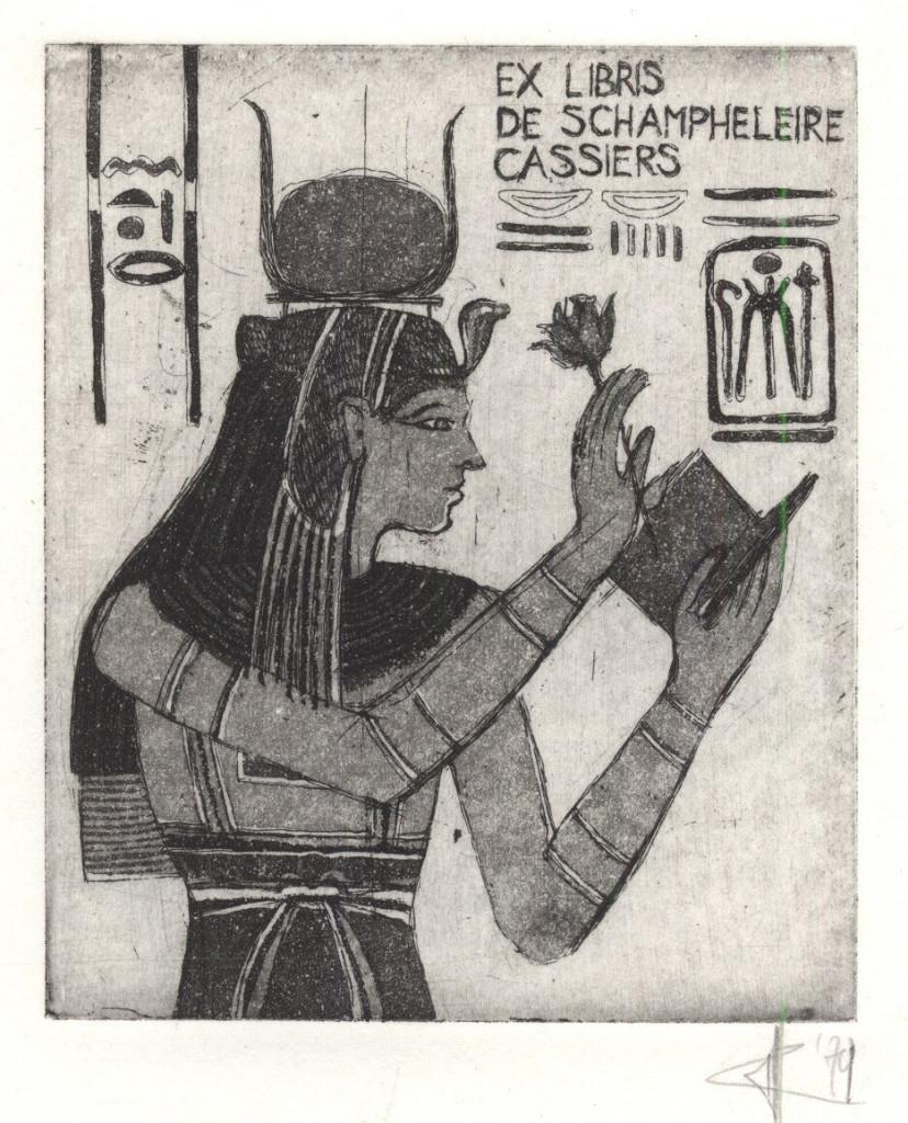 2042 Ex Libris België : Alain Hautekiet, 1979, Antiek en Kunst, Verzenden