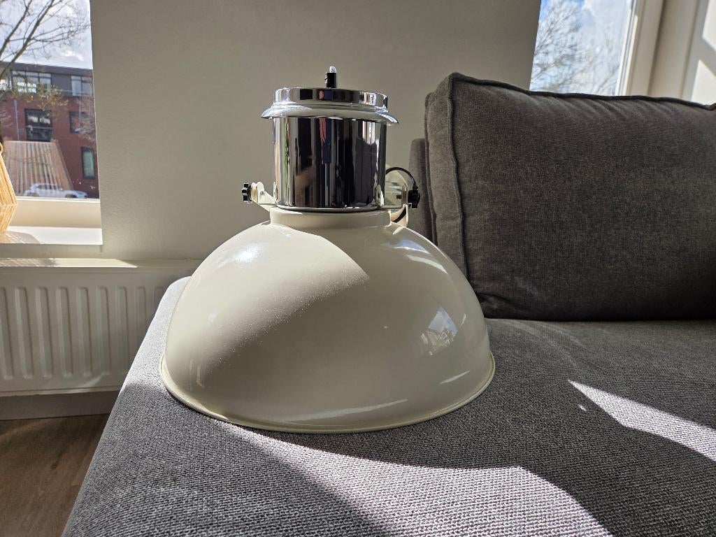 Hanglamp gebroken wit, Huis en Inrichting, Lampen | Hanglampen, Ophalen, Gebruikt, Metaal, 75 cm of meer