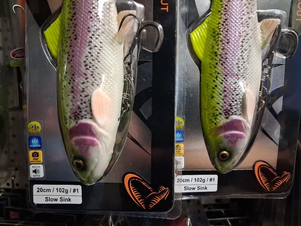 SG 4D Line Thru Pulsetail Trout 20cm/102g (Slow Sink) Lemon, Watersport en Boten, Hengelsport | Roofvissen, Tinstraat, Savage Gear