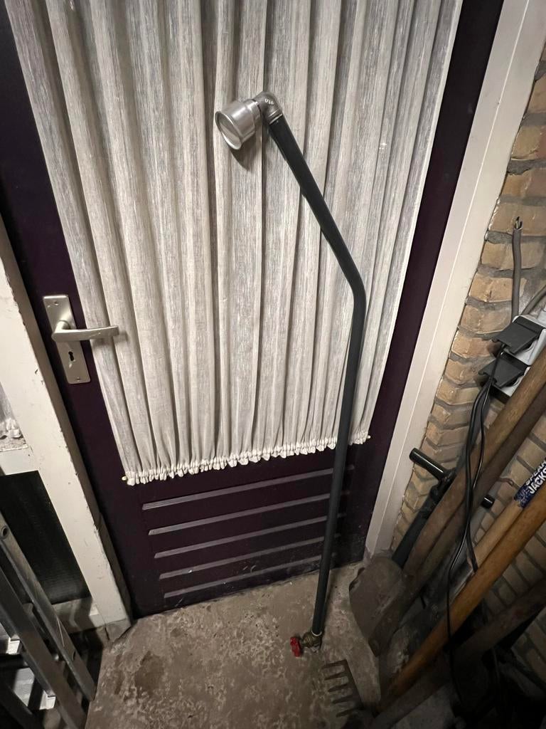 Stoere buitendouche met kraan en Gardena aansluiting, Tuin en Terras, Buitenkranen, Ophalen of Verzenden, Gebruikt