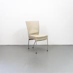 2x Montis Spica Stoel Crème/Wit Leder - RVS Frame, Niet ingevuld, Gebruikt, Wit, Niet ingevuld