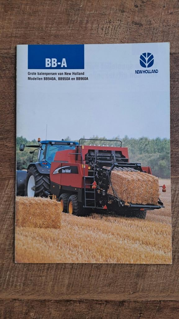 Folder New Holland Grote balenpersen  modellen BB-A, Ophalen of Verzenden, Zo goed als nieuw, Folder