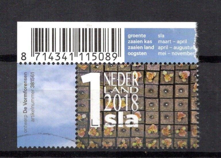 gestempelde zegel. Jaar 2018: volkstuin met hoekstuk, Ophalen of Verzenden, Na 1940, Gestempeld