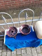 Aubergine emaille theelichtjes - set van 2, Ophalen of Verzenden