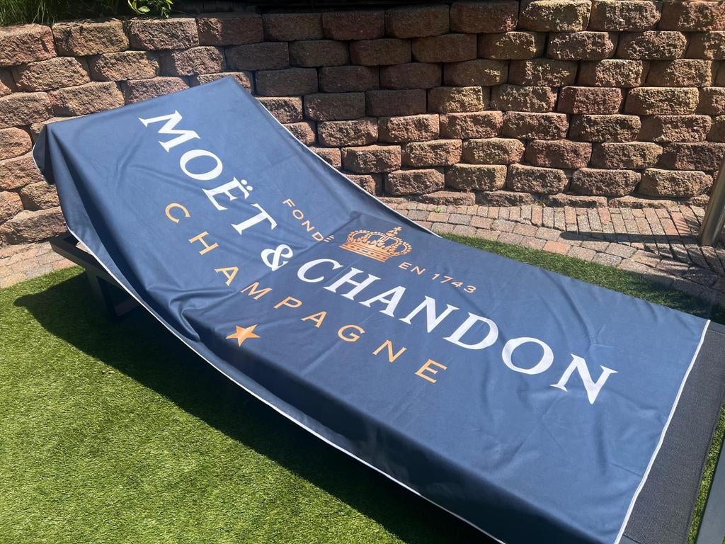 Beschermende MOËT & CHANDON Plaid/handdoek voor de sloep  XL, Ophalen of Verzenden, Nieuw, Interieur en Kussens