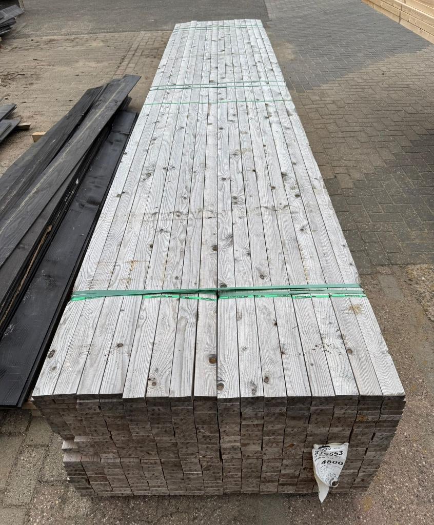 Vuren panlatten 21,5x58, Ophalen, Nieuw, 250 cm of meer, Planken