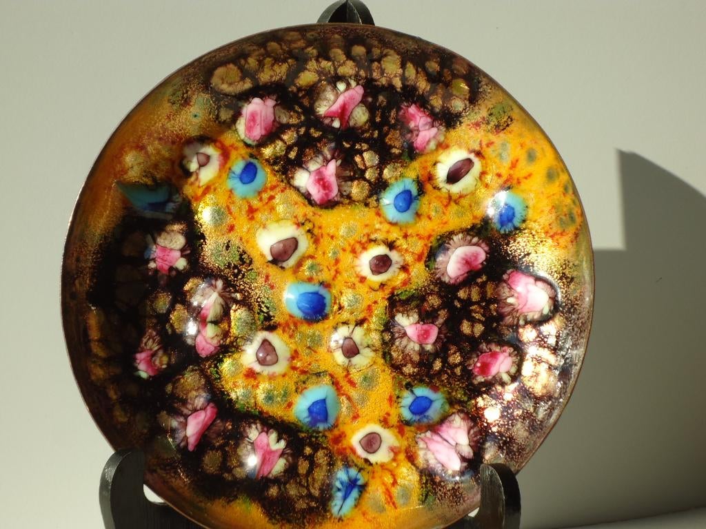 VTG fifties design PESARO cloisonné koper handwerk Italië, Ophalen of Verzenden