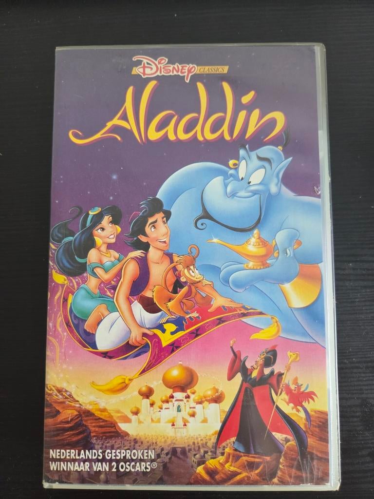 Disney Aladdin VHS - Winnaar van 2 Oscars - Nederlands, Cd's en Dvd's, Alle leeftijden, Ophalen, Gebruikt, Actie en Avontuur