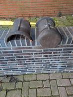 Eindvorst en 10 vorstpannen - Gebruikt, Doe-het-zelf en Verbouw, Gebruikt, Steen of Klei, Zwart, Ophalen of Verzenden