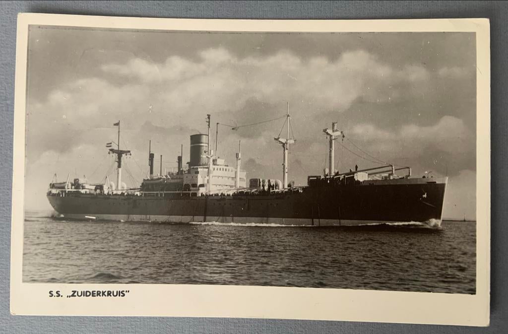 SS "Zuiderkruis" - Gelopen 1953, Verzamelen, Ophalen of Verzenden, Gebruikt, Kaart, Foto of Prent