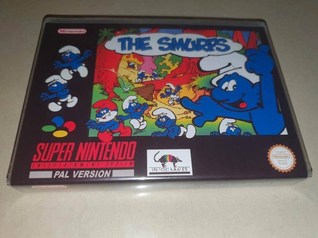 The Smurfs SNES Game Case, Spelcomputers en Games, Games | Nintendo Super NES, Avontuur en Actie, Verzenden, 1 speler, Zo goed als nieuw