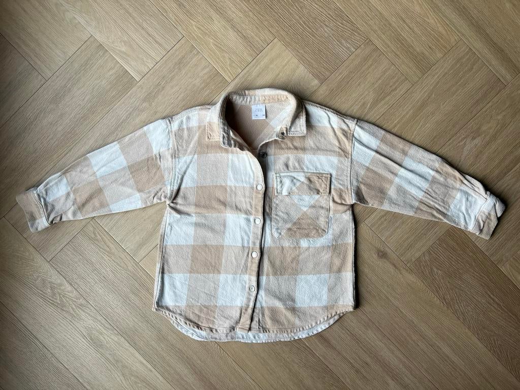 Blouse, zandkleurig, Zara, maat 140 (10), Gebruikt, Meisje, ZARA, Overhemd of Blouse