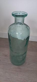 Vaas Fles Groen, Ophalen of Verzenden, Minder dan 50 cm, Groen, Glas