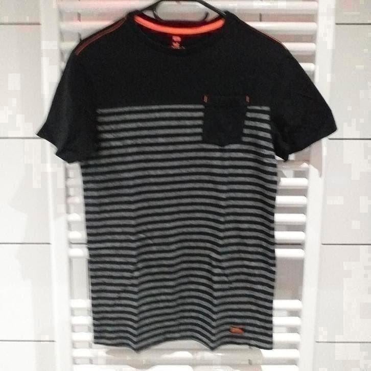 Jongens Shirt mt 170/176 WE Zwart grijs oranje, Kinderen en Baby's, Kinderkleding | Maat 170, WE, Ophalen of Verzenden, Zo goed als nieuw