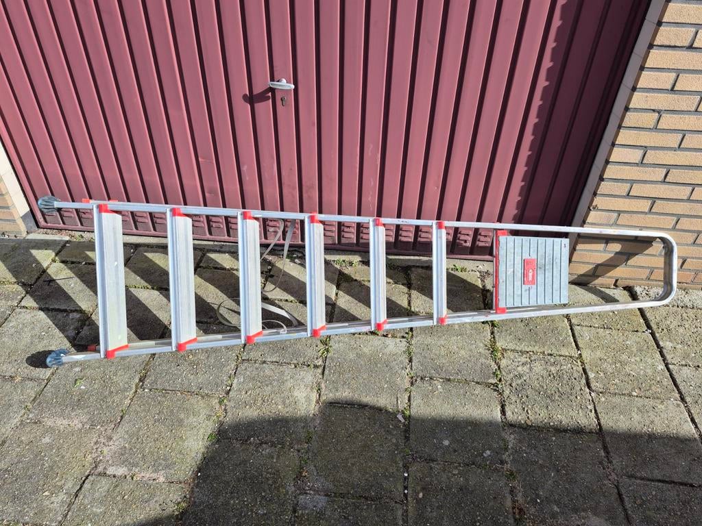 Stevige aluminium trap/ladder Altrex 7 treden, Doe-het-zelf en Verbouw, Ladders en Trappen, Ophalen, Gebruikt, Trap, Opvouwbaar of Inschuifbaar