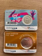 Herdenkingsmunten zwaar verzilverd 10e en 5e, Ophalen of Verzenden, Koningin Beatrix, Euro's