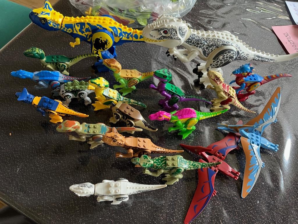 Bouwstenen - Grote Dino verzameling, Kinderen en Baby's, Speelgoed | Bouwstenen, Ophalen of Verzenden, Zo goed als nieuw, Overige merken