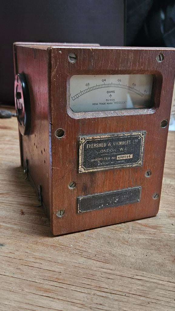 Vintage ohmmeter/megger Evershed & Vignole Ltd, Ophalen of Verzenden