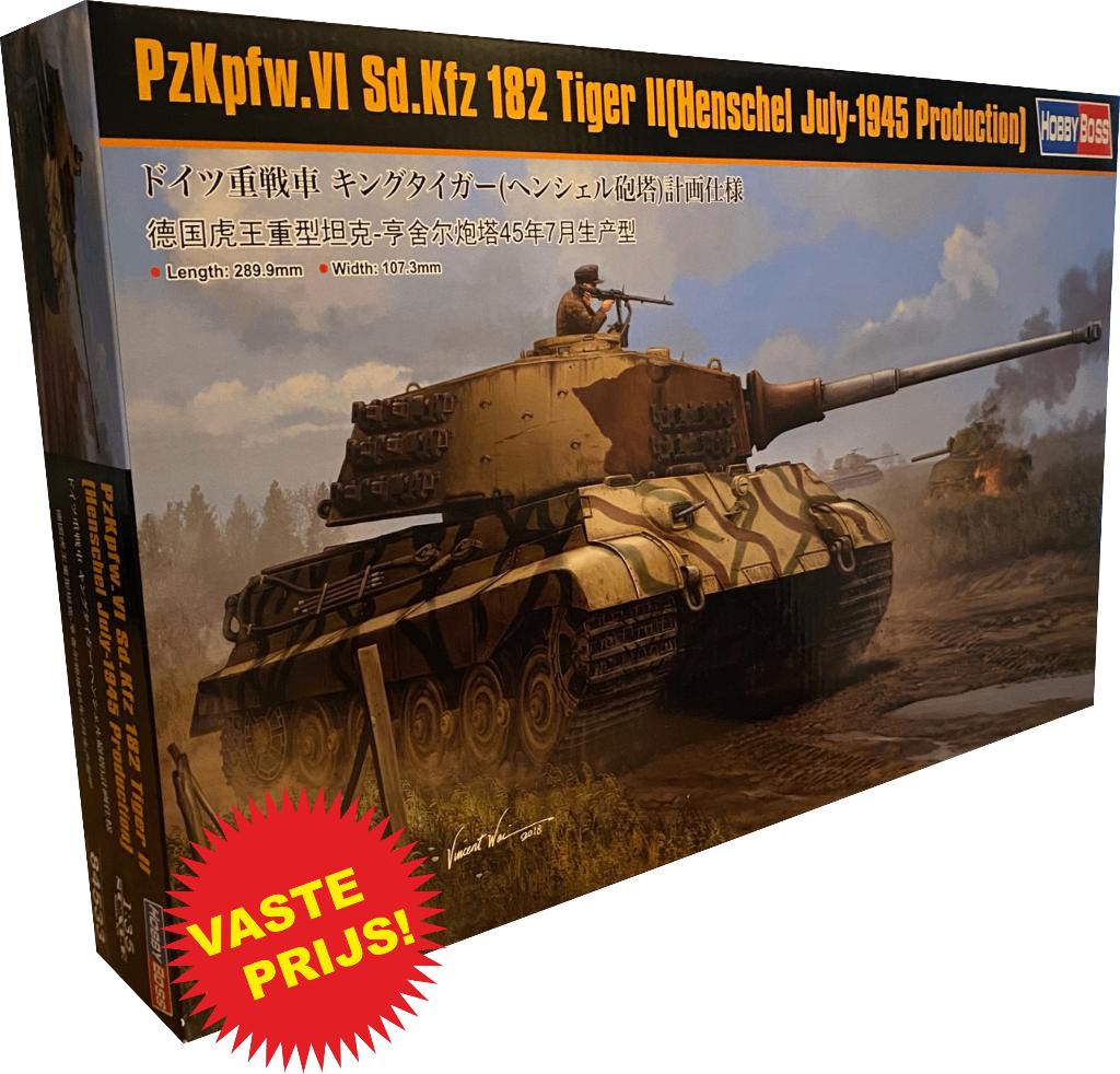 PzKpfw.VI Sd.Kfz 182 Tiger II (Hobby Boss 84533) 1/35, Overige merken, Tank, 1:32 tot 1:50, Nieuw