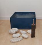 Bak voor hydrocultuur met Maaskeien en een niveaumeter, Kunststof, Gebruikt, 40 cm of meer, Vierkant