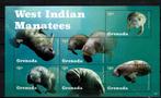 grenada 2015 pf blok lamantijn zeezoogdieren zeeleven, Ophalen of Verzenden, Postfris, Dier of Natuur