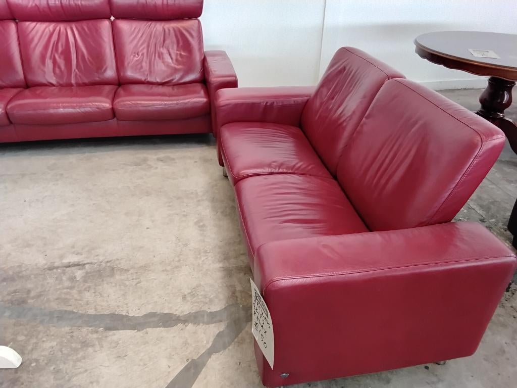 Stressless relax-bankstel 230 en 170 cm, 250=. Second Life!, Ophalen, Gebruikt, Leer, 150 cm of meer