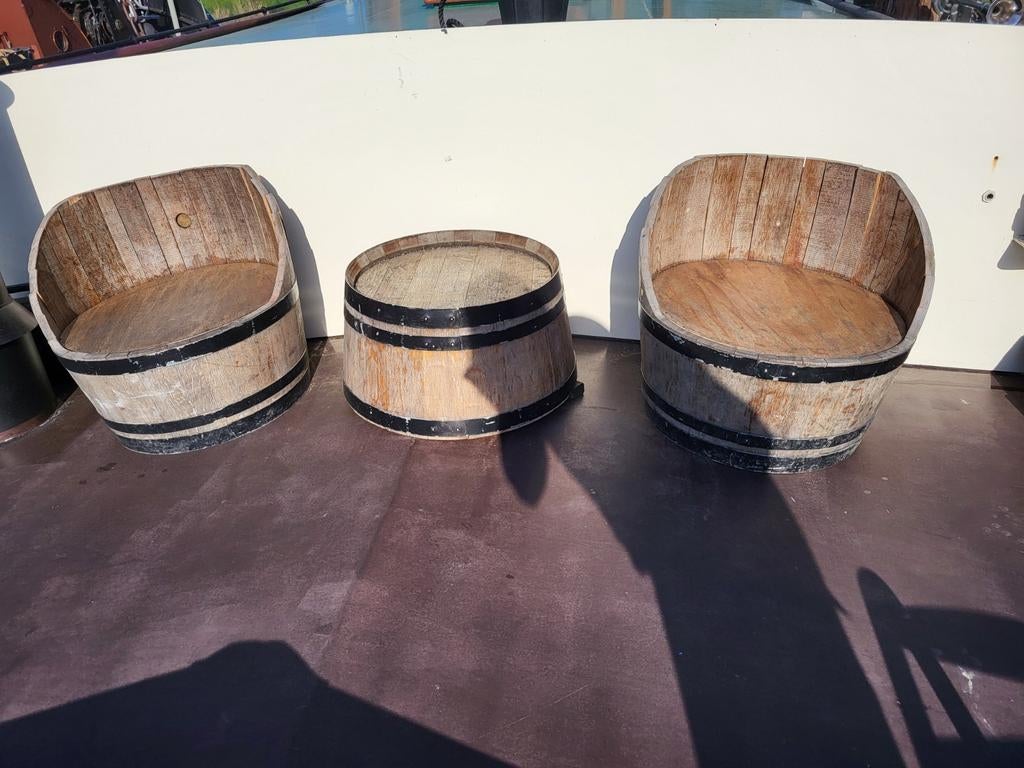 Wijnvat tuinmeubel set, Tuin en Terras, Ophalen of Verzenden