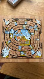Houten ganzenbord - mooi!, Ophalen of Verzenden, Zo goed als nieuw, Overige typen