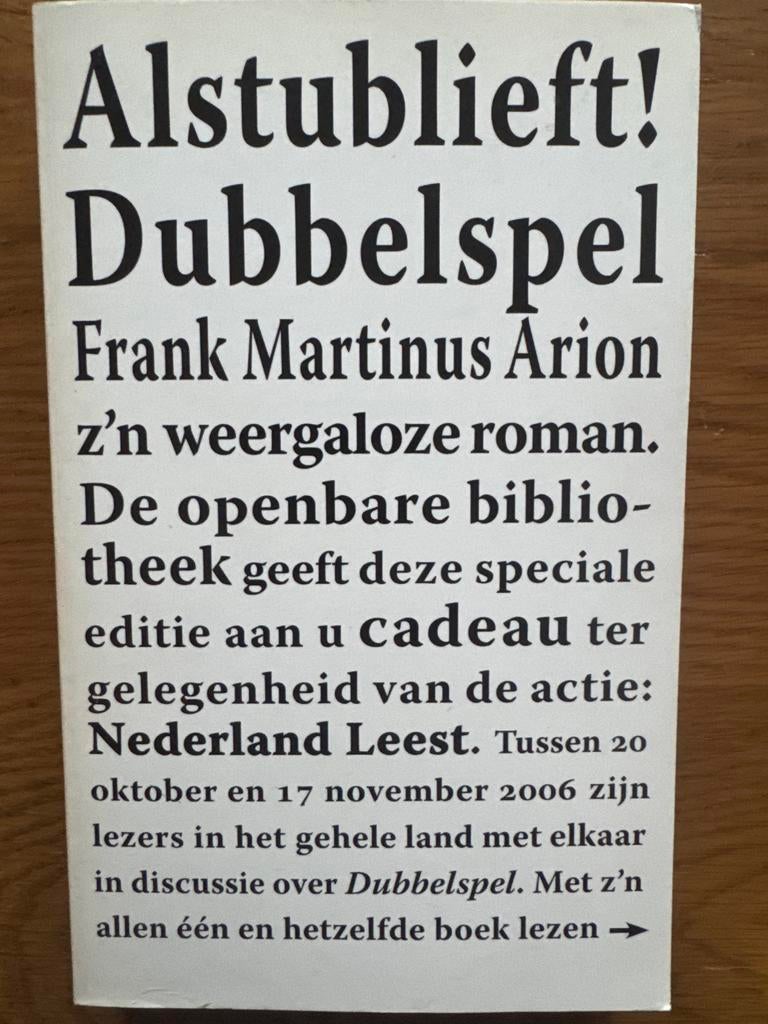 Alstublieft! Dubbelspel - Frank Martinus Arion (Nederland Le, Ophalen of Verzenden, Gelezen, Nederland