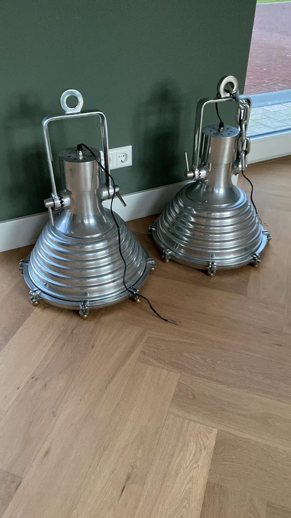 Eichholtz La Marina hanglampen - 5 stuks, Huis en Inrichting, Lampen | Hanglampen, Gebruikt, 50 tot 75 cm, Metaal, Ophalen