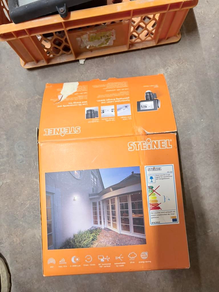 Halogeen sensor schriklicht, Tuin en Terras, Ophalen, Gebruikt, Wandlamp, Netvoeding