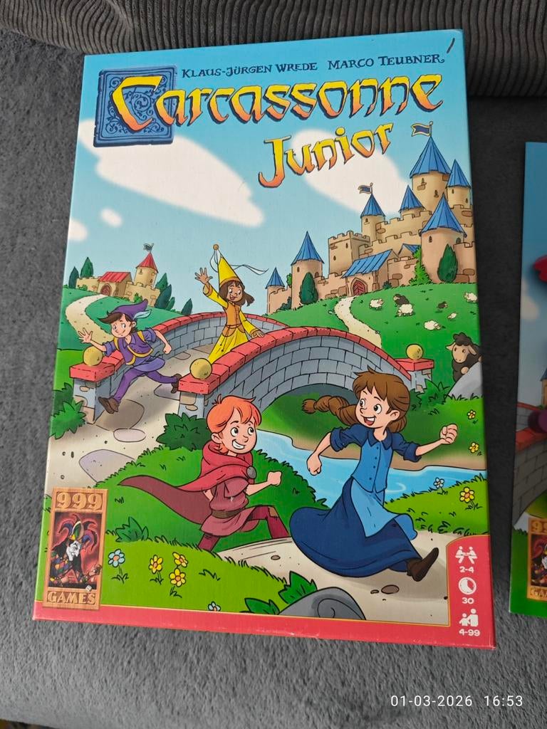 Carcassonne Junior Bordspel - Zo Goed Als Nieuw!, Ophalen, Zo goed als nieuw, Een of twee spelers, 999 Games