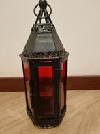 Theelicht lantaarentje, Ophalen of Verzenden, Rood, Overige materialen, 25 tot 50 cm